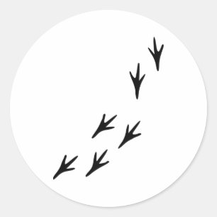 Vögel - Tracks Runder Aufkleber