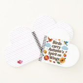 Vögel tragen den Geist des Herbstes auf den Flügel Notizblock (Innenseite)