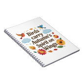 Vögel tragen den Geist des Herbstes auf den Flügel Notizblock (Rechte Seite)