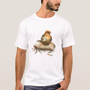 Vogel trinkt Kaffee: Ein skurriles Morgenhighlight T-Shirt