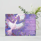 Vogel-u. Bienen-Aquarell-Schläger Mitzvah Einladung (Stehend Vorderseite)