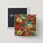 Vögel u. Blumen Button (Vorne & Hinten)