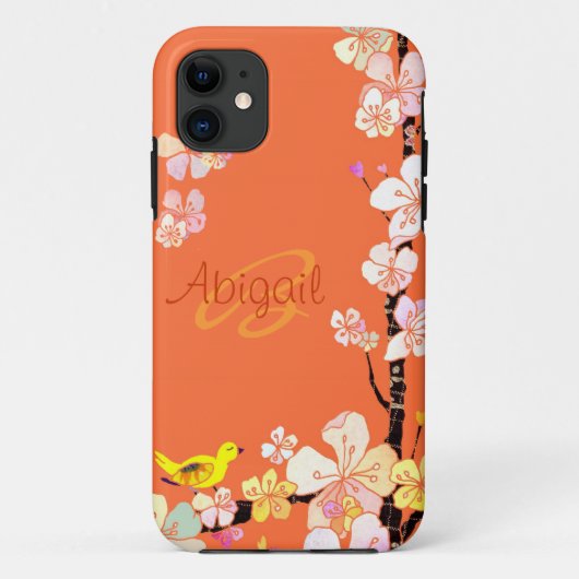 Vogel-u. Kirschblüte BlumeniPhone 5 Case-Mate iPhone Hülle (Rückseite)