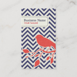 Vogel u. Zickzack Muster-Geschäfts-Karte Visitenkarte