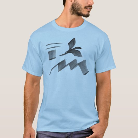 Vogel über Berg 2 T-Shirt (Vorderseite)