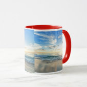 Vögel über dem Strand Tasse (VorderseiteRechts)