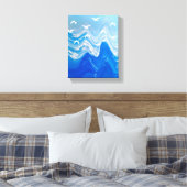 Vögel über den Meereswellen Leinwanddruck (Insitu (Schlafzimmer))