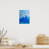 Vögel über den Meereswellen Poster (Küche)