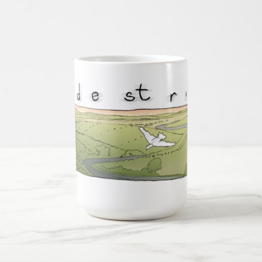 Vogel über Landschaft Kaffeetasse (Mittel)