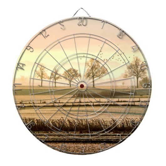 Vögel über Weiden und Wiesen Dartscheibe (vorne)