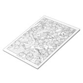 Vögel und Ahornbaum U-Farbe Notizblock (angewinkelt)