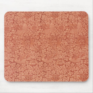 Vogel und Anemone von William Morris, Vintage Natu Mousepad