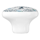 Vögel und Apfelbäume Keramikknauf (Seitenansicht)