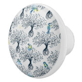 Vögel und Apfelbäume Keramikknauf (Rechts)