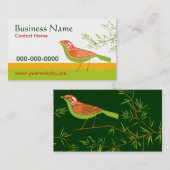 Vogel-und Bambus-Visitenkarte Visitenkarte (Vorne/Hinten)
