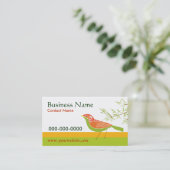 Vogel-und Bambus-Visitenkarte Visitenkarte (Stehend Vorderseite)