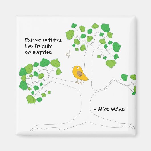 Vogel- und Baummagnet Magnet (Vorne)