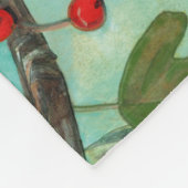 Vögel und Beeren Fleecedecke (Ecke)