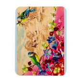 Vögel und Beeren Magnet (Vertikal)