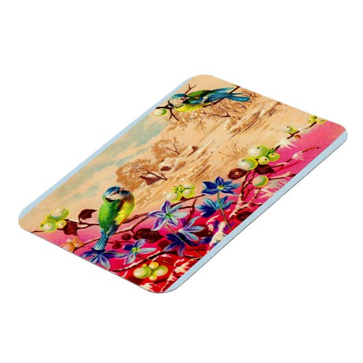 Vögel und Beeren Magnet (Linke Seite)