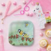 Vögel und Beeren Pappteller (Party)