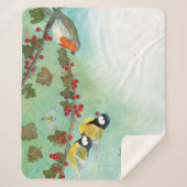 Vögel und Beeren Sherpadecke (Vorderseite)