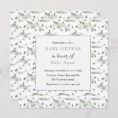 Vögel und Berge - Einladung zur Babydusche (Vorne/Hinten)