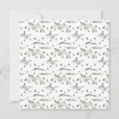 Vögel und Berge - Einladung zur Babydusche (Rückseite)