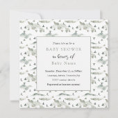 Vögel und Berge - Einladung zur Babydusche (Vorderseite)