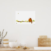 Vogel und Biene Poster (Küche)