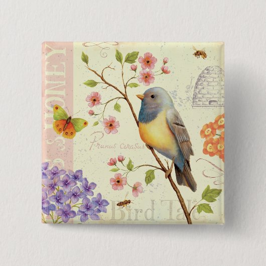 Vögel und Bienen Button (Vorderseite)