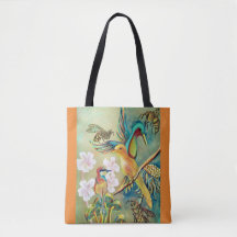 Vögel und Bienen, die Taschentasche malen