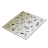 Vögel und Blätter Fliese (Seite)