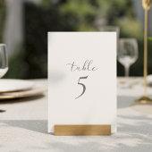 Vögel und Blätter, romantische beige Tischnummer