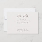 Vögel und Blätter, romantische ecru Response Card RSVP Karte (Vorderseite)
