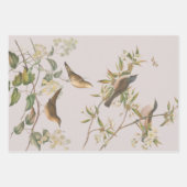 Vögel und Blätter, romantische Hochzeit Geschenkpapier Set (Vorderseite)