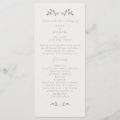 Vögel und Blätter, romantisches Flat Hochzeitsprog Programm (Vorderseite)