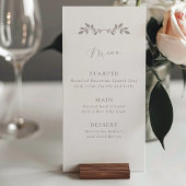 Vögel und Blätter, Themenmenü für romantische Vöge Menükarte