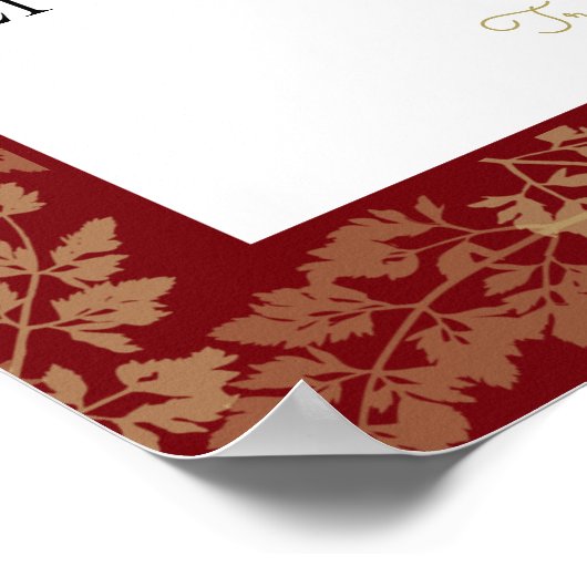 Vögel und Blattgold Poster (Ecke)