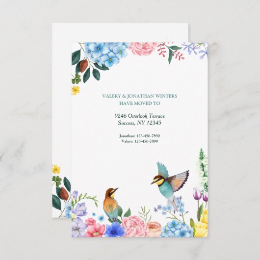 Vögel und Blume Ankündigung (Vorne/Hinten)