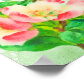 Vogel- und Blume-Duschzeichen Poster (Ecke)