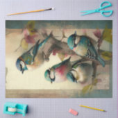 Vögel und Blume Ephemera Design Serie #5 Seidenpapier (Basteln)