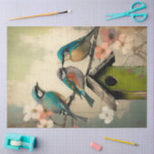 Vögel und Blume Ephemera Design Series #10 Seidenpapier (Basteln)