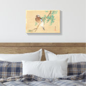 Vogel und Blume, Eurasische Jay und Chinesisches A Leinwanddruck (Insitu (Schlafzimmer))