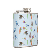 Vögel und Blume Flachmann (Rechts)