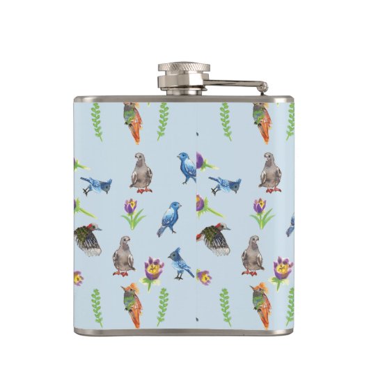 Vögel und Blume Flachmann (Rückseite)