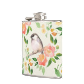 Vögel und Blume Flachmann (Links)