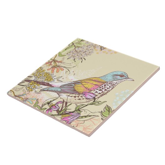 Vögel und Blume Fliese (Seite)