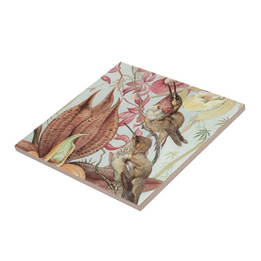 Vögel und Blume Fliese (Seite)