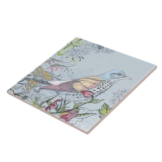 Vögel und Blume Fliese (Seite)